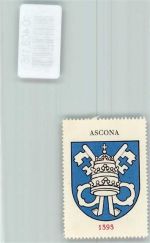 6612 Ascona Moscia - Vignette Wappen Kaffee Hag ca 1920-1940 Schlüssel