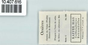 Orsières Vignette Wappen Kaffee Hag 1920-1940 Bär