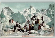 Morteratschgletscher - Touristengruppe auf dem Gletscher