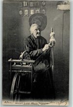 Sion 1908 Walliser Frau am Spinnrad