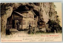 Ebenalp 1901 Gasthaus zum Wildkirchli