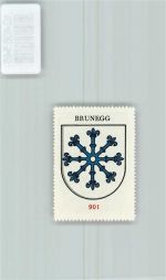 5505 Brunegg - Vignette Wappen Kaffee Hag ca 1920-1940 Lilienzepterstern