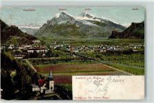 7310 Bad Ragaz 1906 Gebrauchsspuren Churfirsten Gonzen Säntis