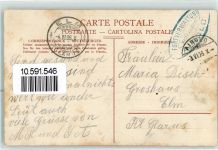 1906 Soldatenliebe Feldpost Fortverwaltung Soldat Frau Schirm Korb