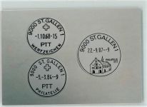 St. Gallen Philatelie PTT Stempel