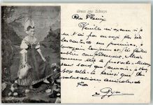 Neuchâtel 1899 Trachtenfrau Ort lt. Stempel