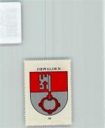 Müllerenhütte Vignette Wappen Kaffee Hag ca 1920-1940 Schlüssel Obwalden