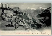 Schynige Platte 1901 Terrasse Wetterhorn