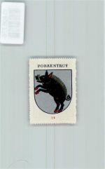 Porrentruy Vignette Wappen Kaffee Hag ca 1920-1940 Wildschwein