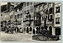 8260 Stein am Rhein - Rathausplatz Brunnen alte Bauwerke