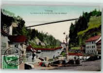 Fribourg 1912 Pont de Gotteron La fontaine de la Fidelite