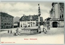 6430 Schwyz - Rathausplatz Brunnen