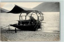 Lugano 1905 Frau mit Ruderboot