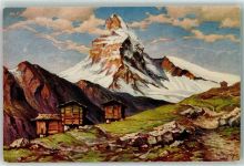 3920 Zermatt Künstlerkarte Matterhorn sign. W Hoy