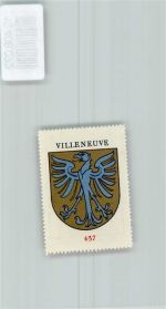 Villeneuve VD Vignette Wappen Kaffee Hag ca 1920-1940 Adler