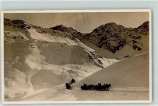 Arosa Pferdeschlittenfahrt durch Winterlandschaft Ort lt. Stempel