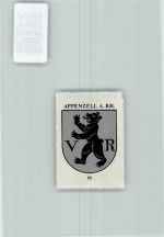 Appenzell Vignette Wappen Kaffee Hag ca 1920-1940 Bär