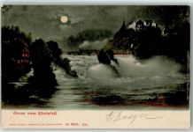 8212 Neuhausen am Rheinfall 1904 Mondschein Schloss Laufen