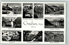 3925 Grächen Gebrauchsspuren Weisshorn Wegkreuz Eggenkapelle Bletschhorn Kapelle Gasenried