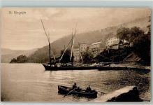 St-Gingolph Ruderboot Schiff Segelboot Steg