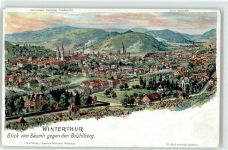 8400 Winterthur Künstlerkarte Blick vom Bäumli gegen den Brühlberg