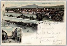 Rheinfelden 1898, Marktgasse, Kirchturm