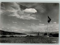 8803 Rüschlikon - Stiftung Im Grüene Alpenblick vom Park aus Wappen