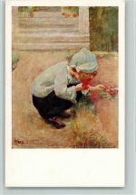 1925 Pietro Chiesa - Rote Primeln, gute Erhaltung AK