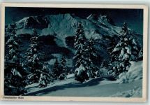 7250 Klosters 1921 Kupfertiefdruck Verschneiter Wald