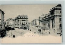 Genève Hotel des Postes Trambahnen