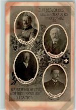 Bundesräte - keine AK Zum Besuch des Deutschen Kaisers in der Schweiz 1912