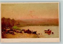 1899 Lithographie Litho Kunstanstalt Frey & Söhne - Partie am See