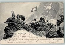 Fribourg 1904 Junge mit Ziegen auf hoher Alp Ort lt. Stempel