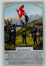 WK I Verlag Künzli-Tobler 5190 - Dem Vaterland - Kriegsmobilmachung 1914 Militär Schweiz Gebrauchsspuren