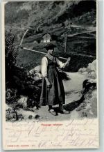Mayen 1901 Paysage valaisan Ort lt. Stempel