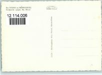 7536 Sta. Maria Val Müstair - Dorfpartie gegen Piz Mezdi Balkon mit Blumen Restaurant Schild