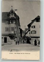 Luzern Alte Häuser bei der Hofkirche