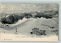 Caux Tranchees de Neige al'Hotel de Naye et Alpes Bernoises
