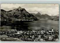 Beckenried 1913 mit Rigi-Hochfluh und Mythen