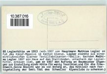 Leglerhütte 1913 Karpfstock Hüttenstempel Beschreibung aufgeklebt
