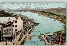 8000 Zürich Gebrauchsspuren Keine AK Hotel Seehof Zürich aus der Vogelschau