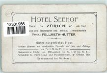 8000 Zürich Gebrauchsspuren Keine AK Hotel Seehof Zürich aus der Vogelschau