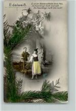 1914 Edelweiß - Liebespaar in den Alpen - Photochemie