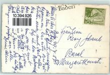 Baden 1957 Bäderheilstätte der SUVA zum Schiff Oldtimer
