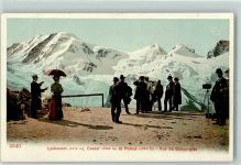 Lyskamm Castor et Pollux Vu du Gornergrat Stempel Hotel Belvedere Touristen