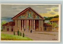 Bern 1914 Landesausstellung Offizielle Künstlerpostkarte Nr. 10 Eingang Länggasse sign Tieche