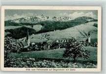 9113 Degersheim - Blick vom Fohrenwald auf Degersheim miit Säntis