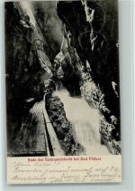 7312 Pfäfers 1907 - Ende der Taminaschlucht bei Bad Pfäfers