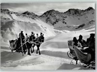Arosa Schlittenpartie Winteraufnahme