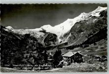 Saas-Fee 1959 mit Feegletscher Allalin Alphubel Täschhorn und Dom